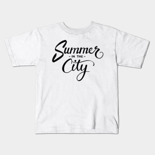 Summer in the City BLACK Kids T-Shirt